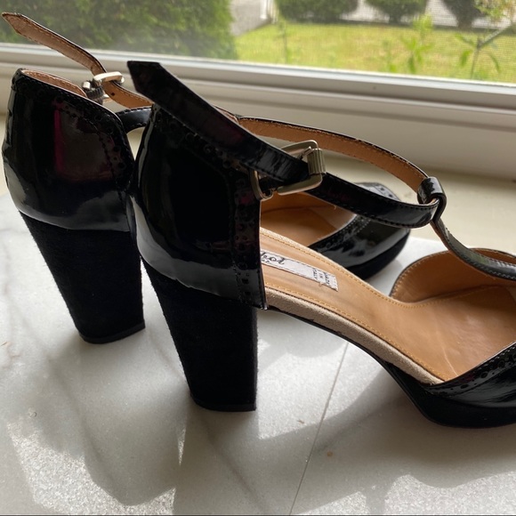 Made in Italy Black Patent leather & Suede Heels - Picture 6 of 7